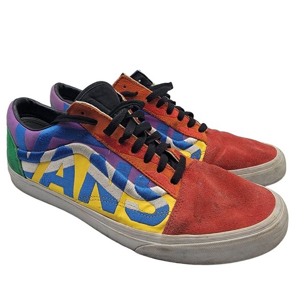 Vans Old Skool Statement Sneakers Mens 13 MulitColor Casual Shoes Big Logo